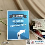 Tranh động lực để bàn làm việc - Hãy quyết tâm chấp nhận mọi thử thách theo cách sẽ khiến bạn tiến bộ - SDB568