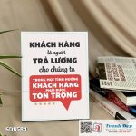 Tranh động lực để bàn làm việc - Khách hàng là người trả lương cho chúng ta - SDB584