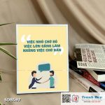 Tranh động lực để bàn làm việc - Việc nhỏ chớ bỏ, việc lớn gắng làm, không việc chớ bàn - SDB597