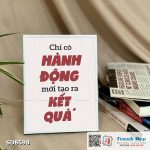 Tranh động lực để bàn làm việc - Chỉ có hành động mới tạo ra kết quả - SDB598