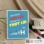 Tranh động lực để bàn làm việc - Nếu không tiến lên thì bạn sẽ thụt lùi - SDB602