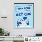 Tranh động lực trang trí phòng làm việc - Hành động tạo ra kết quả - DL646