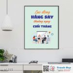 Tranh động lực trang trí phòng làm việc - Lao động hăng say thưởng ngay cuối tháng - v3 - DL655