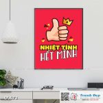 Tranh động lực trang trí phòng làm việc - Nhiệt tình hết mình - DL673