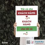 Tranh động lực trang trí phòng làm việc - Tất cả cho khách hàng, khách hàng cho tất cả - DL678 - Ảnh 3