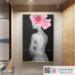 Tranh đơn canvas treo tường Decor Cô gái nghệ thuật - DC387