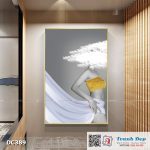 Tranh đơn canvas treo tường Decor Cô gái nghệ thuật - DC389