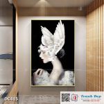 Tranh đơn canvas treo tường Decor Cô gái nghệ thuật - DC415