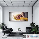 Tranh đơn canvas treo tường Decor Cô gái nghệ thuật - DC416
