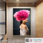 Tranh đơn canvas treo tường Decor Cô gái nghệ thuật - DC418