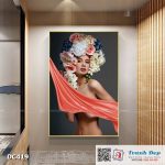 Tranh đơn canvas treo tường Decor Cô gái nghệ thuật - DC419