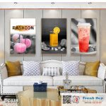 Bộ 3 tranh canvas treo tường Decor Trái cây nhiệt đới - DC438