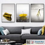 Bộ 3 tranh canvas treo tường Decor Cảnh vật tĩnh lặng - DC442