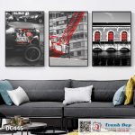 Bộ 3 tranh canvas treo tường Decor Góc nhỏ thành phố - DC445