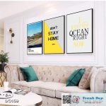 Bộ 3 tranh canvas treo tường Decor Tranh quotes con đường - DC469
