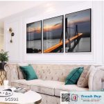 Bộ 3 tranh canvas treo tường Decor Cầu dây văng - DC501