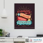 Tranh động lực trang trí phòng làm việc - Creativity is to think make efficiently - E004