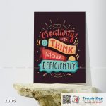 Tranh động lực trang trí phòng làm việc - Creativity is to think make efficiently - E004 - Ảnh 3