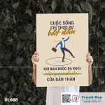 Tranh động lực trang trí phòng làm việc - Cuộc sống chỉ thực sự bắt đầu khi bạn bước ra khỏi vùng an toàn - DL688 - Ảnh 3