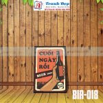 Tranh trang trí quán bia, quán nhậu BIA018-Cuối ngày rồi, bia thôi