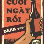 Tranh trang trí quán bia, quán nhậu BIA018-Cuối ngày rồi, bia thôi - Ảnh 2
