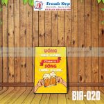 Tranh trang trí quán bia, quán nhậu BIA020-Uống chất lượng, sống thịnh vượng