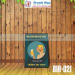 Tranh trang trí quán bia, quán nhậu BIA021-Mẹ em dặn đủ thứ nhưng quên dặn đừng say anh