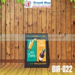 Tranh trang trí quán bia, quán nhậu BIA022-Bia ở đây ngon như cái ghế, vì nó không phải bàn