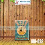 Tranh trang trí quán bia, quán nhậu BIA032-Sông sâu cũng có kẻ dò, nào ai lấy thước mà đo lòng người