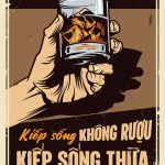 Tranh trang trí quán bia, quán nhậu BIA034-Kiếp sống không rượu kiếp sống thừa - Ảnh 2